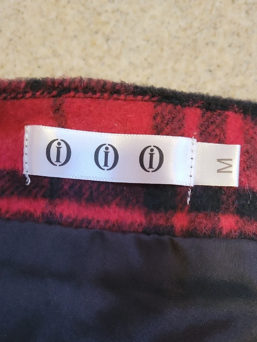 Wool Blend Classic Plaid Mini Skirt Red & Black Size Medium NWT